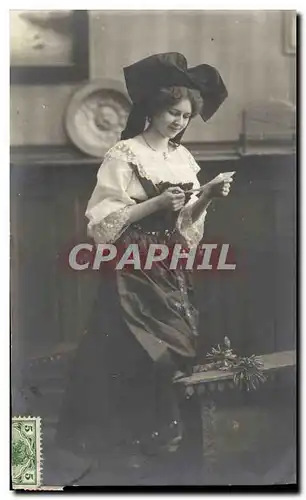 Cartes postales Folklore Alsace Femme