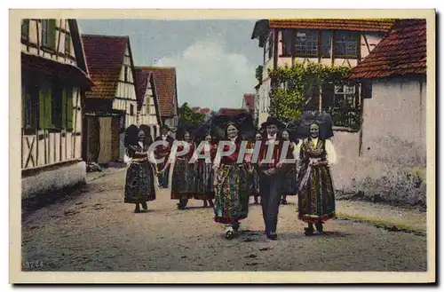 Cartes postales Folklore Alsace Elsassiches Dorffest