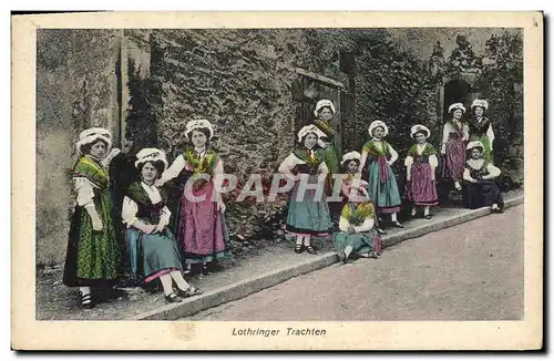 Cartes postales Folklore Alsace Lothringer Trachten