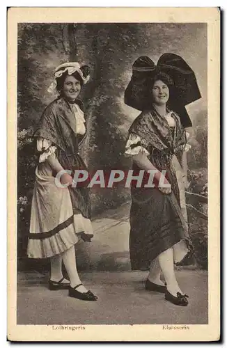 Ansichtskarte AK Folklore Alsace Lothringerin Elsasserin