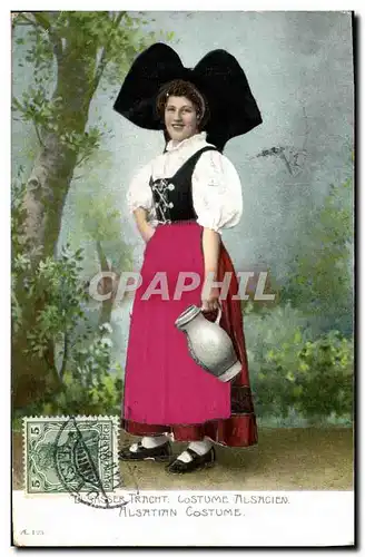 Cartes postales Folklore Alsace Costume Alsacien