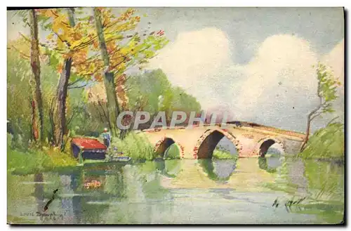 Cartes postales Fantaisie Illustrateur Pont