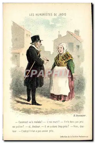Cartes postales Fantaisie Illustrateur Daumier Les humouristes de jadis