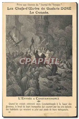 Ansichtskarte AK Fantaisie Illustrateur Gustave Dore Les croisades Entree a Constantinople Turquie