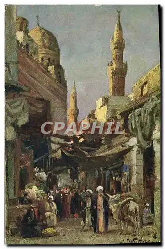 Cartes postales Orientalisme Rue au Caire Egypte Egypt