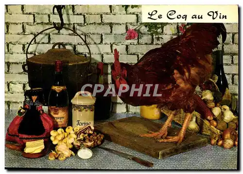 Cartes postales moderne Le coq au vin