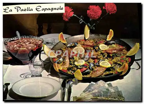 Cartes postales moderne La paella Espagnole