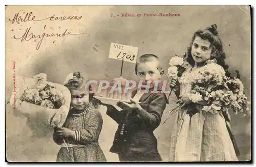 Cartes postales Fantaisie Enfants Fetes et porte bonheur