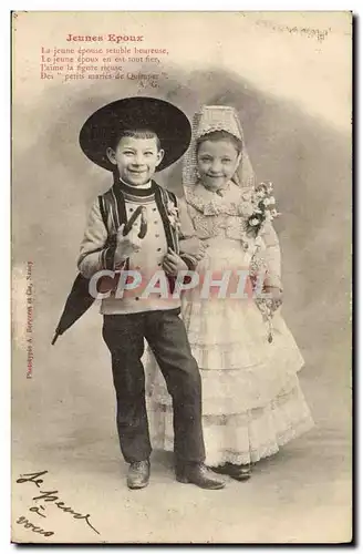 Cartes postales Fantaisie Enfants Jeunes epoux