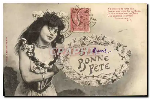 Cartes postales Fantaisie Femme Bonne Fete