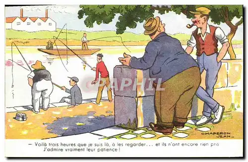 Cartes postales Peche Pecheur Illustrateur Jean Chaperon
