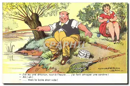 Cartes postales Peche Pecheur Illustrateur Jean Chaperon
