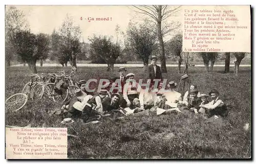 Cartes postales Peche Pecheur Ca mord