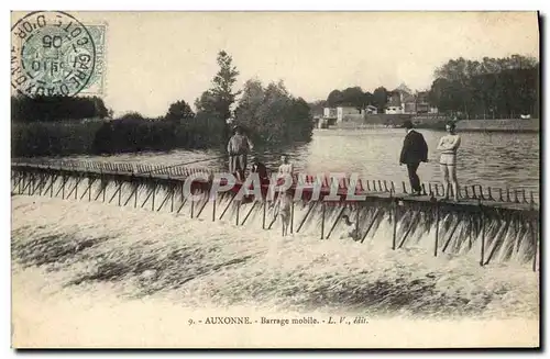 Cartes postales Peche Pecheur Auxonne Barrage mobile