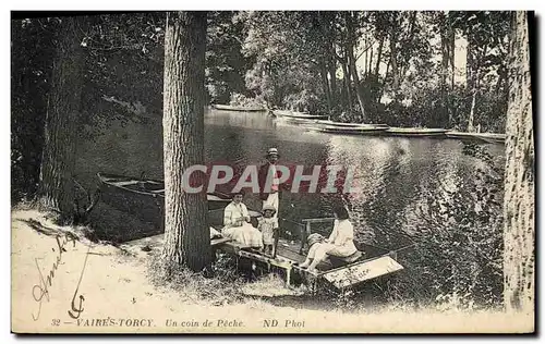 Cartes postales Peche Pecheur Vaires Torcy Un coin de peche