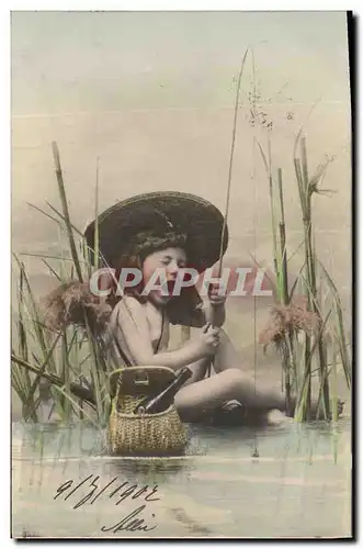 Cartes postales Peche Pecheur Enfant
