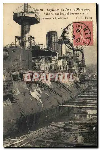 Cartes postales Toulon Explosion du Iena