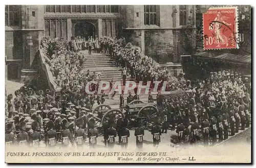 Cartes postales Funerailles Funeral procesion of his late majesty King Edward VII Windsor At St George&#39s chap