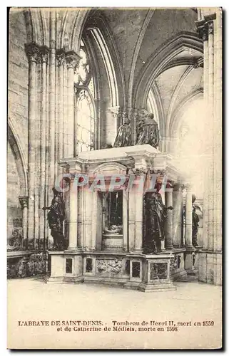 Ansichtskarte AK Abbaye de Saint Denis Tombeau de Henri II et de Catherine de Medicis