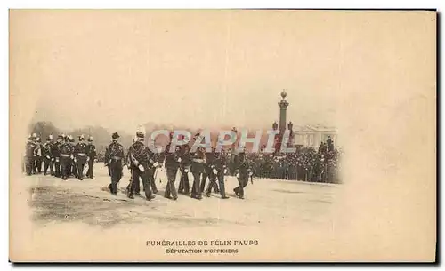 Cartes postales Funerailles de Felix Faure Deputation d&#39officiers