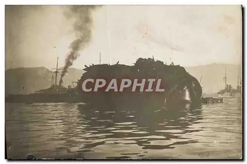 CARTE PHOTO Catastrophe Bateau