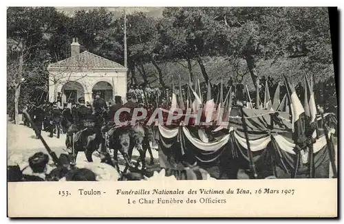 Cartes postales Toulon Funerailles nationales des victimes du Iena Le char funebre des officiers