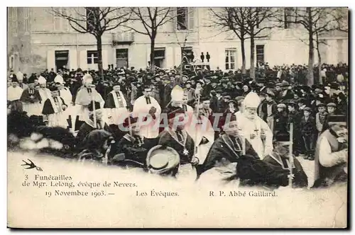 Cartes postales Funerailles de Mgr Lelong eveque de Nevers Les eveques