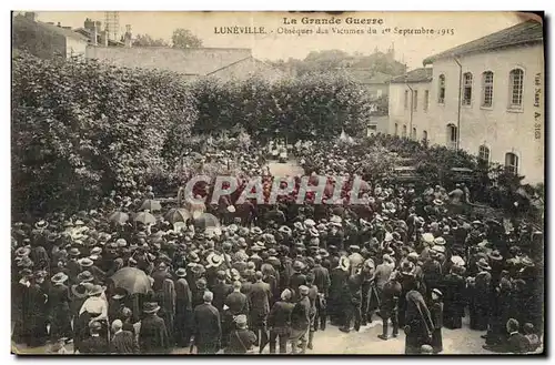 Cartes postales Funerailles Luneville Obseques des victimes du 1er septembre 1915