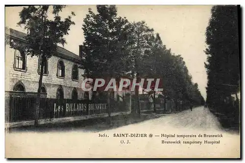 Cartes postales Sante Militaria Saint Dizier Hopital temporaire de Brunswick