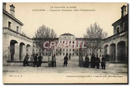 Cartes postales Militaria Avignon Caserne Chabran 58eme d&#39infanterie