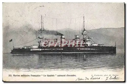 Ansichtskarte AK Bateau Le Gaulois Cuirasse d&#39escadre