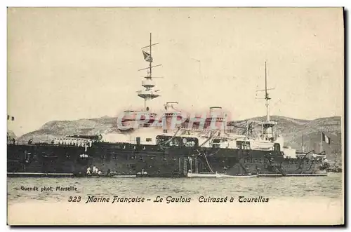 Cartes postales Bateau Le Gaulois Cuirasse a tourelles