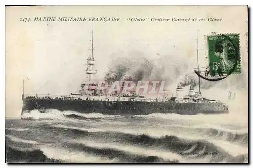 Cartes postales Bateau Gloire Cuirasse de 1er classe