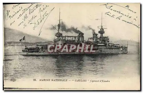 Cartes postales Bateau Gaulois Cuirasse d'escadre