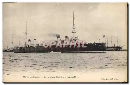 Cartes postales Bateau Le croiseur cuirasse Gloire