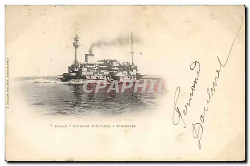 Cartes postales Bateau Hoche Cuirasse d'escadre a tourelles