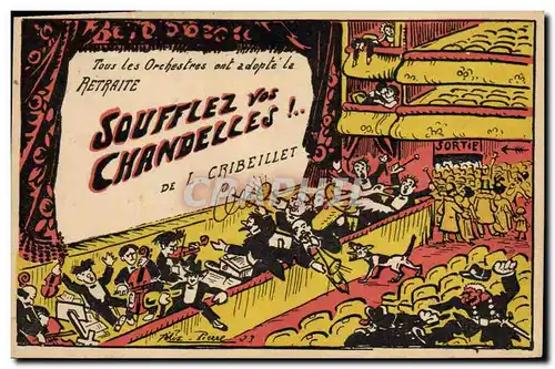 Cartes postales Soufflez les chandelles Cribeillet Rue Championnet Paris