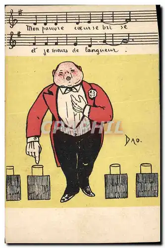 Cartes postales Fantaisie Illustrateur Chef d&#39orchestre