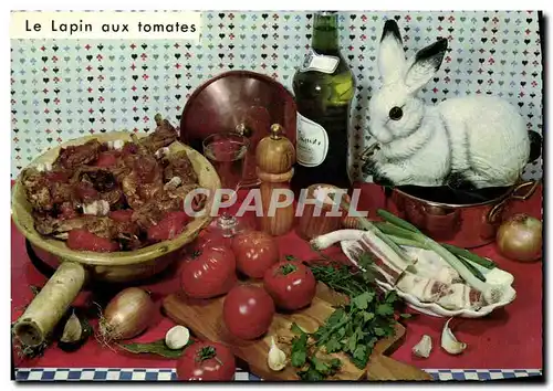 Moderne Karte Le lapin aux tomates