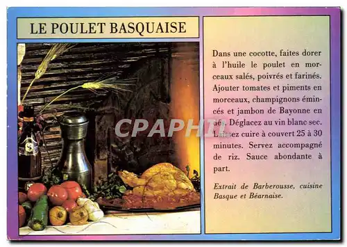 Cartes postales moderne Le poulet basquaise