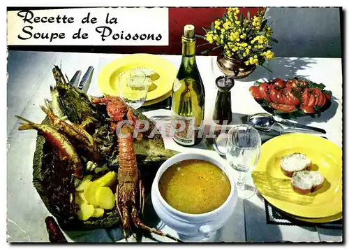 Cartes postales moderne Recette de la soupe de poissons