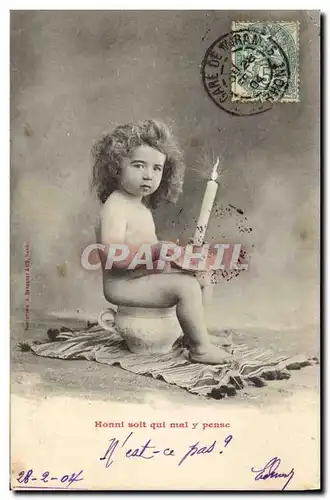 Cartes postales Fantaisie Enfant Honni soit qui mal y pense