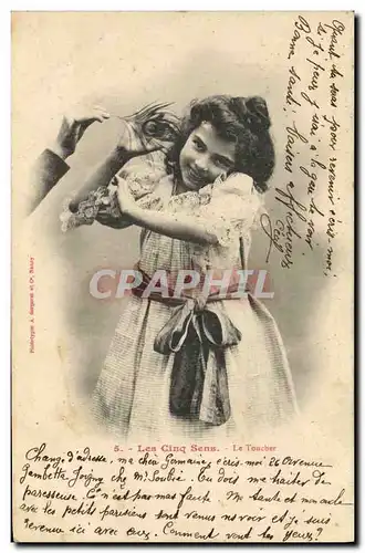 Cartes postales Fantaisie Enfant Les cinq sens Le toucher