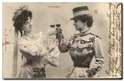 Cartes postales Fantaisie Femmes Fraternite Militaria