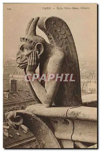 Ansichtskarte AK Gargouille Paris Notre Dame Chimere