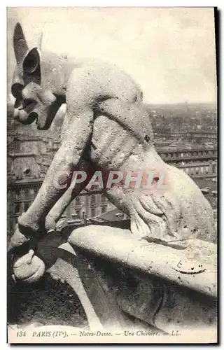 Cartes postales Gargouille Paris Notre Dame Chimere