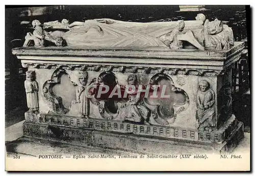 Ansichtskarte AK Mort Pontoise Eglise Saint Martin Tombeau de Saint Gauthier