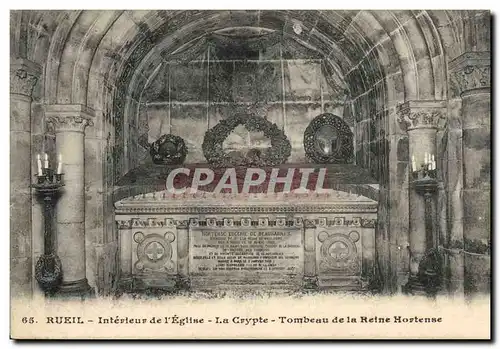 Cartes postales Mort Rueil Interieur de l&#39eglise La crypte Tombeau de la Reine Hortense