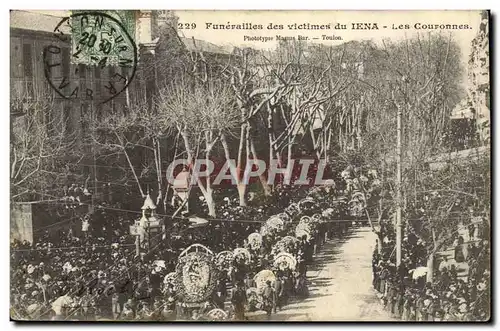 Ansichtskarte AK Mort Toulon Funerailles des victimes du Iena Les couronnes