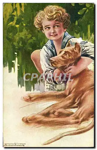 Cartes postales Chien Chiens Chiot Enfant